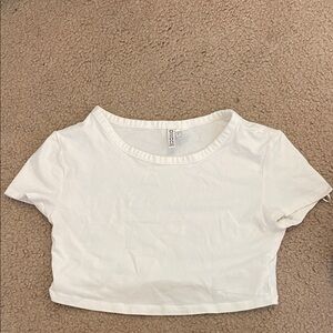 H&M Classic White Crop Top